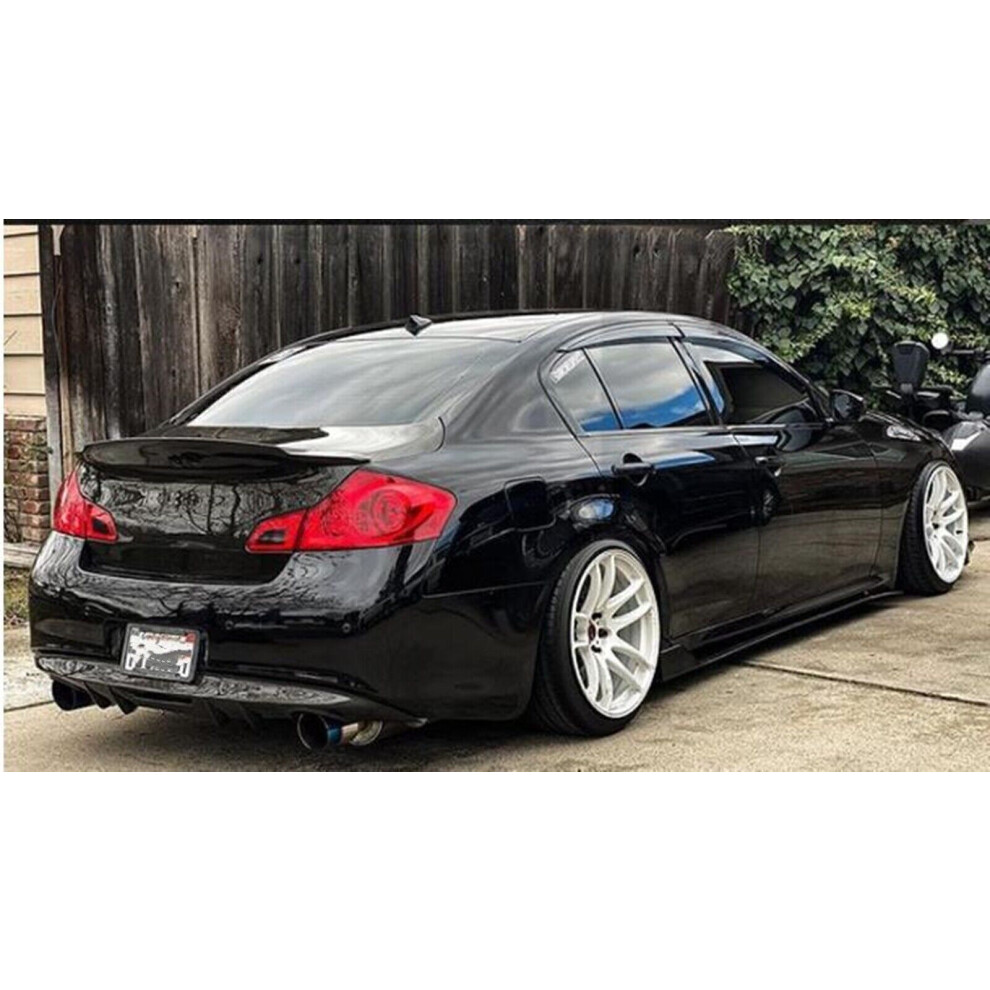 Rear Trunk Spoiler Wing Lip For Infiniti G35 G25 G37 Q40 2007-2015 4Dr Black 8806564855085