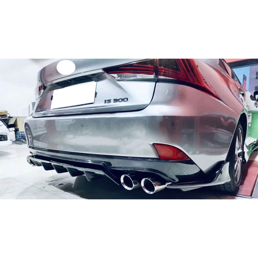 3X Rear Diffuser Trailer Cover Kit For Lexus Is300 Is350 F Sport Sedan 2017-2019 8806564856341