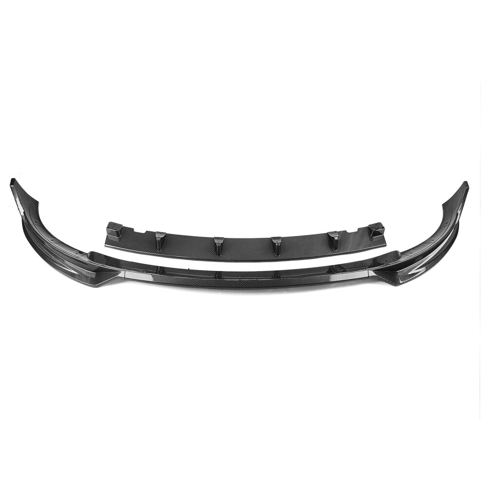 4Pcs Front Bumper Spoiler Lip Kit For Tesla Model Y 2020-2023 Carbon Fiber Look 8806564854811