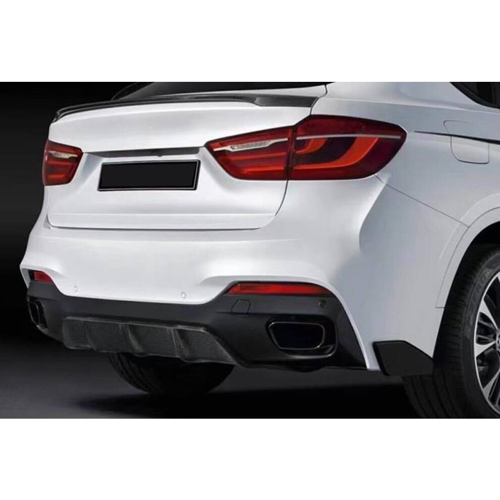 Car Rear Bumper Diffuser Lip + Side Corner Cover Trim For Bmw X6 F16 2015-2018 8806564856358