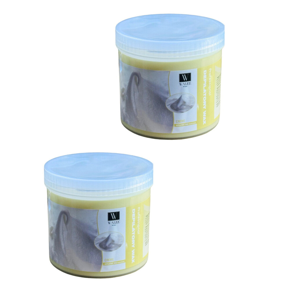 Walee Cream Professional Honey Wax Pot Tub Jar 500G-24Pcs-Next Day Free Del