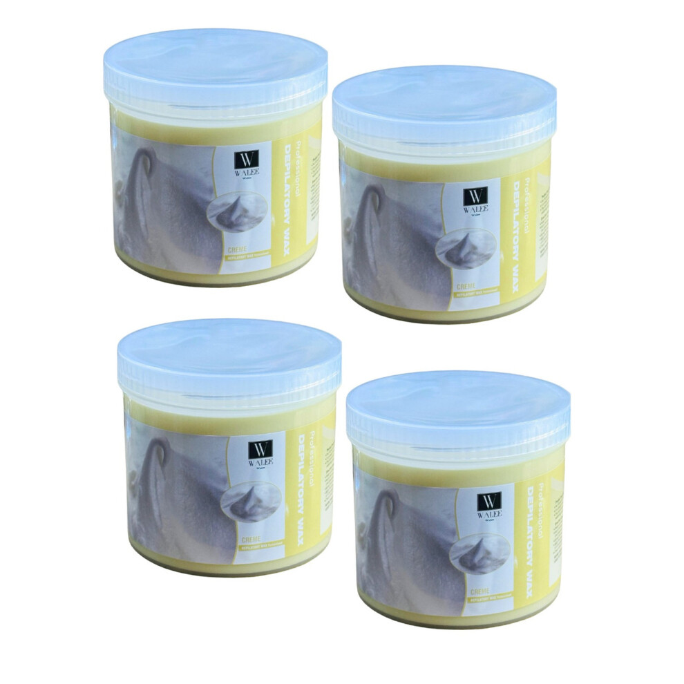 Walee Cream Professional Wax Pot Tub Jar 500G-4Pcs-Next Day Free Del
