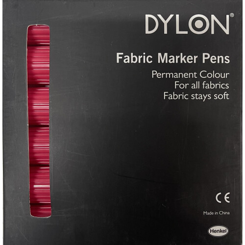 Dylon (Red) Pack Of 6 Dylon Fabric Marker Pens