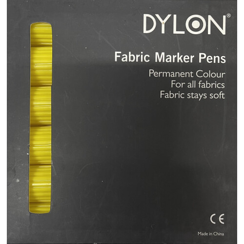 Dylon (Yellow) Pack Of 6 Dylon Fabric Marker Pens
