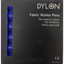 (Blue) Pack Of 6 Dylon Fabric Marker Pens