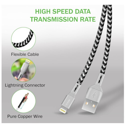 (1 M  3.3Ft) Lightning iPhone Charger Cable, 1M 3.3ft Braided USB Cord 2