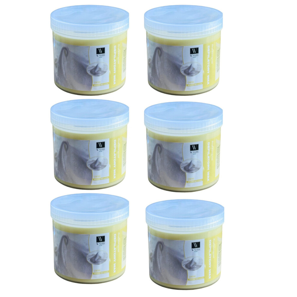Walee Cream Professional Wax Pot Tub Jar 500G-6Pcs-Next Day Free Del