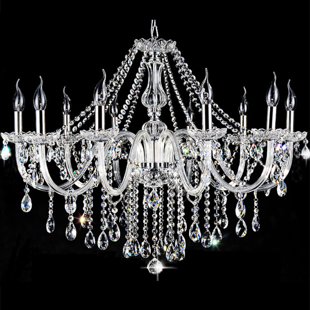 Crystal Palace (10 Arms) 8006 Genuine K9 Crystal Chandelier Clear 2, 6, 8, 10, 15, 24, 32 Arms