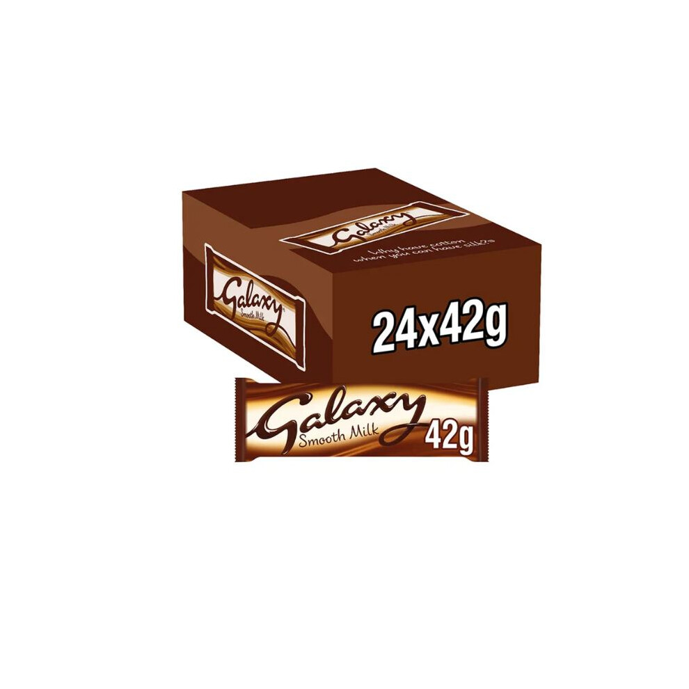 Galaxy Smooth Milk Chocolate Bar (Pack of 24 X 42G)