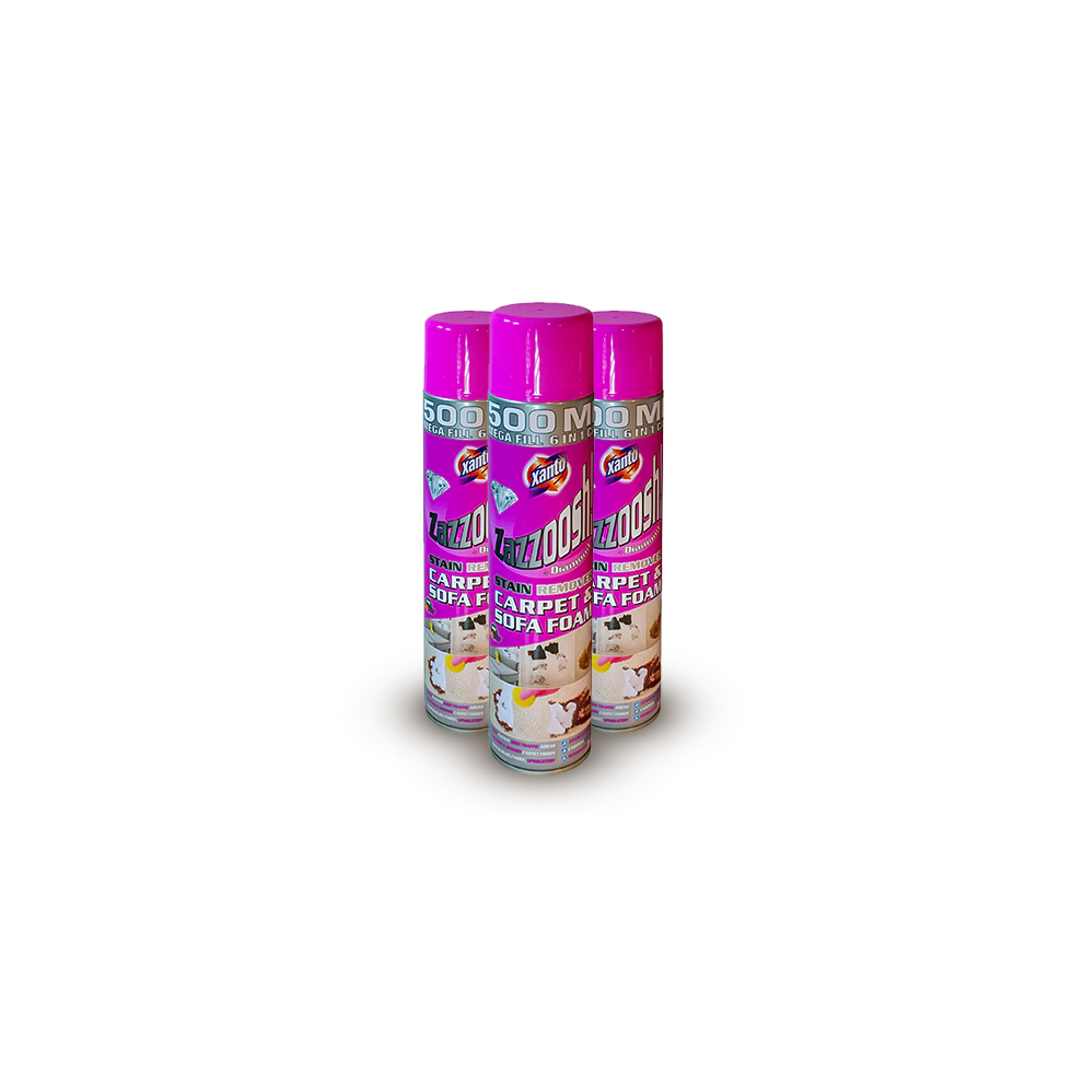 Xanto Zazzoosh Diamond Carpet & Sofa Foam Stain Remover (3x 500ml Large Tins)