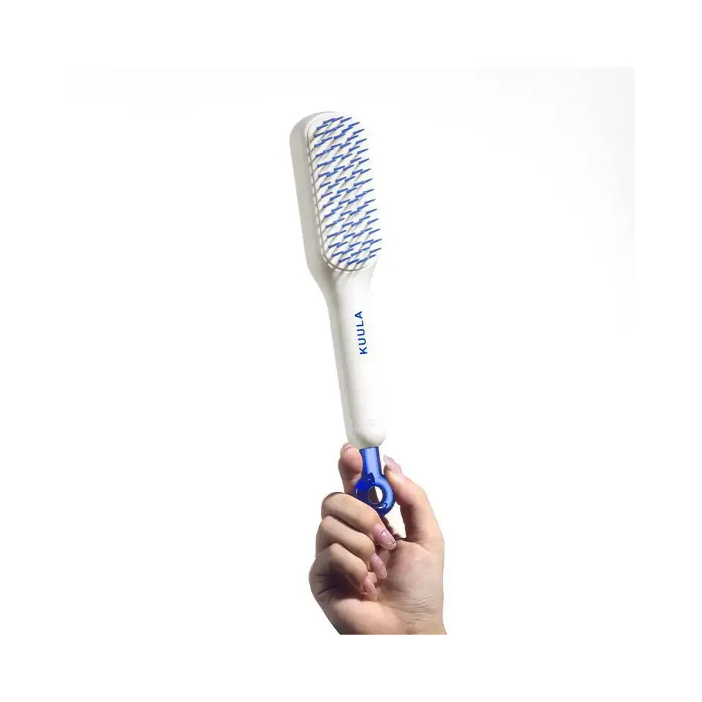 Rowjow (White) Retractable Massage Comb Anti-Static Hair Brush