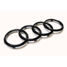 (Carbon Fibre Effect) Carbon Fibre Front Grill & Rear Rings Badge Emblem For Audi S4 S3 A5 A4 A3 A1 Quattro