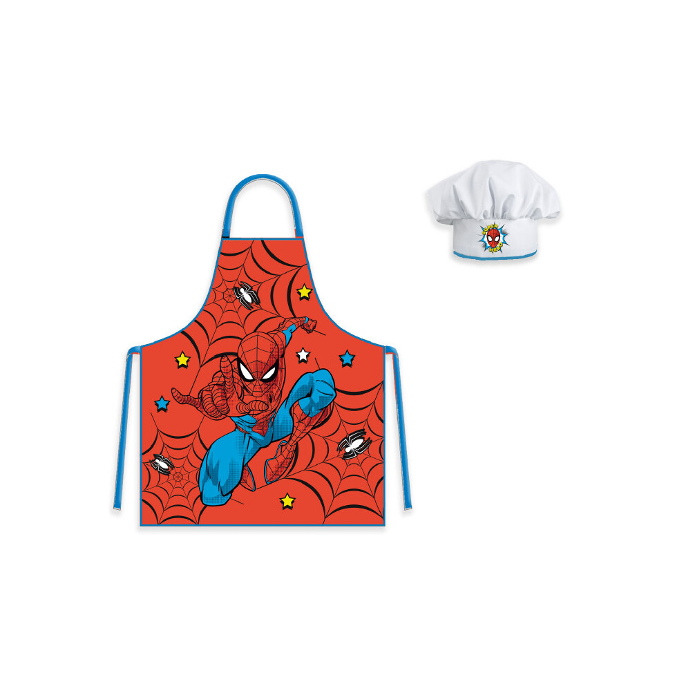 Marvel Comics Amazing Spiderman Apron and Chef's Hat Set Age 3-8 years