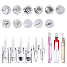 (24 PIN, 50PCS) 10/50pcs Derma Pen Bayonet Needles Cartridge For Dr Pen N2/m5/m7 Nano/9 Pin/12 Pin/36 Pin/42 Micro Needle Replacement Head