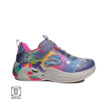 (1.5 (Children's)) Lights: Unicorn Dreams | Blue/Multi | Childrens Light Up Trainers