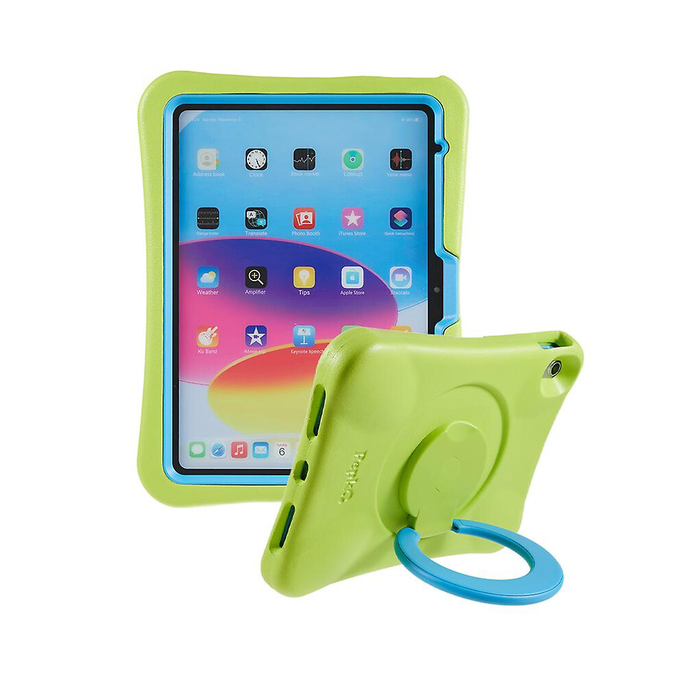 (Green Blue) Pepkoo For Ipad 10.9 (2022) Shockproof Tablet Case 360-Degree Rotatable Pc Kickstand Eva Protective Cover Blue,Green 9158807284428