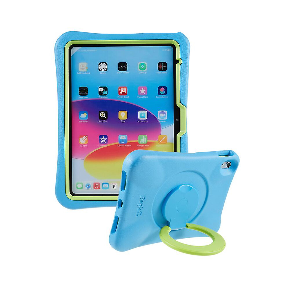 (Blue Green) Pepkoo For Ipad 10.9 (2022) Shockproof Tablet Case 360-Degree Rotatable Pc Kickstand Eva Protective Cover Blue,Green 9158807284442