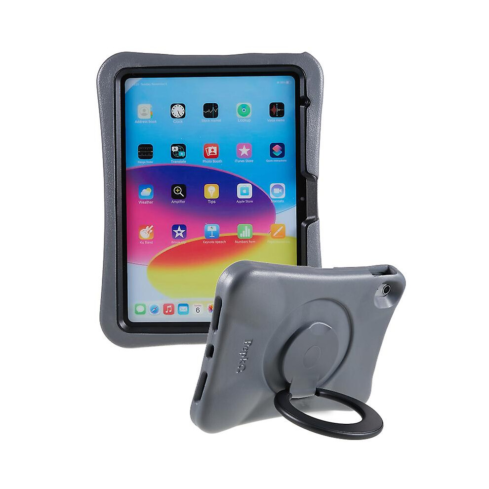 (Grey Black) Pepkoo For Ipad 10.9 (2022) Shockproof Tablet Case 360-Degree Rotatable Pc Kickstand Eva Protective Cover Black,Grey 9158807284459