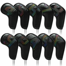 (Illusion black) Golf Club Head Covers Golf Iron Covers Golf Wedge Covers Protective Covers 456789apsx