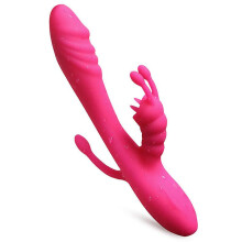 Rabbit Vibrator, Silicone Clitoris And G-spot Vibrator, Vibradorador Women Massager Rechargeable With 12 Modes
