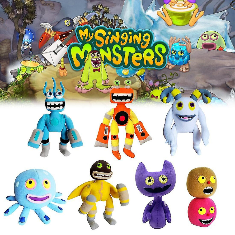(G 25cm) New 28cm My Singing Monsters Wubbox Toy Cartoon Game Peripheral Plush Toys Soft Stuffed Furcorn Doll For Kid Birthday Gift