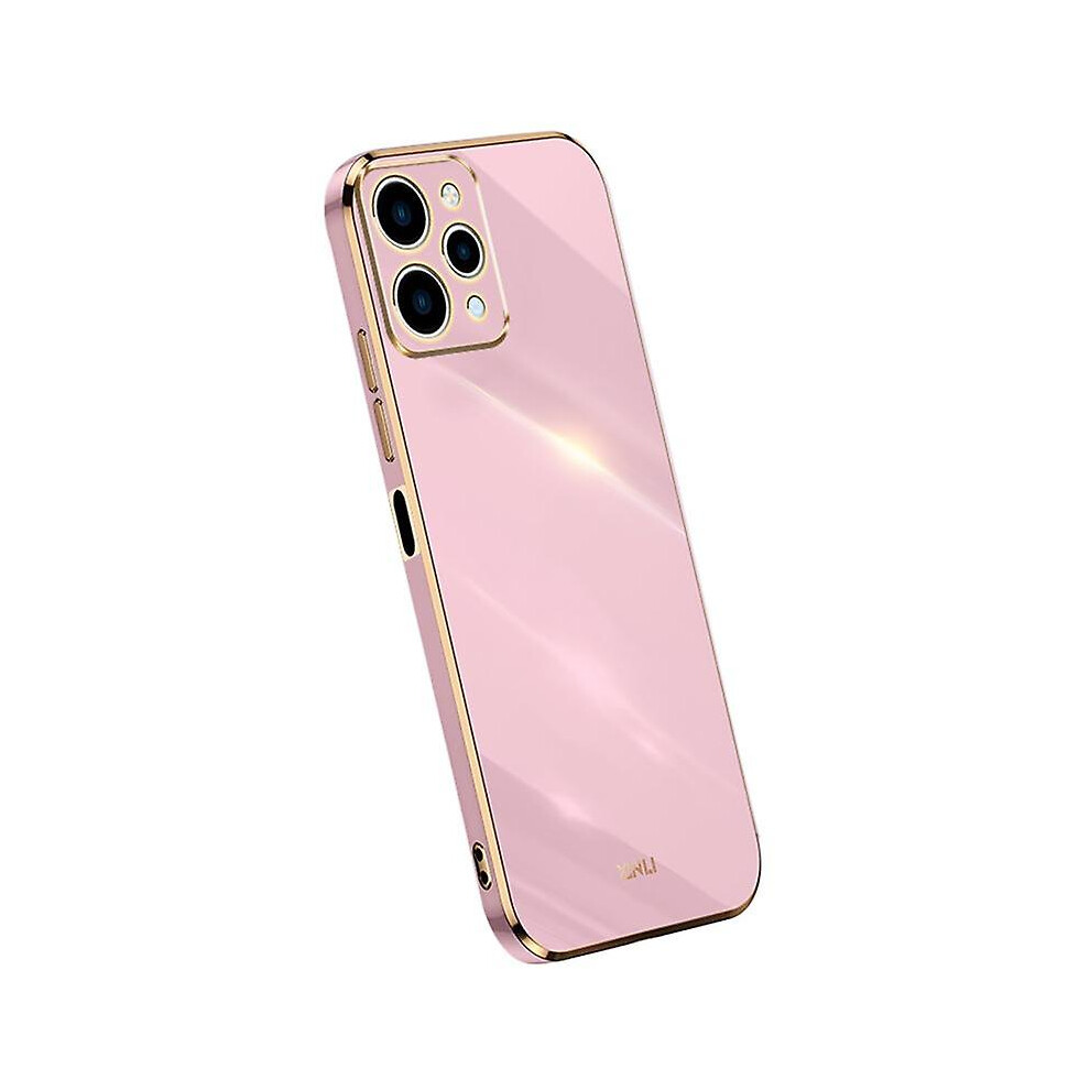 (Purple) Xinli For Xiaomi Redmi 12 4G Electroplating Edge Phone Cover Soft Tpu Protective Phone Case Purple 9158807301774