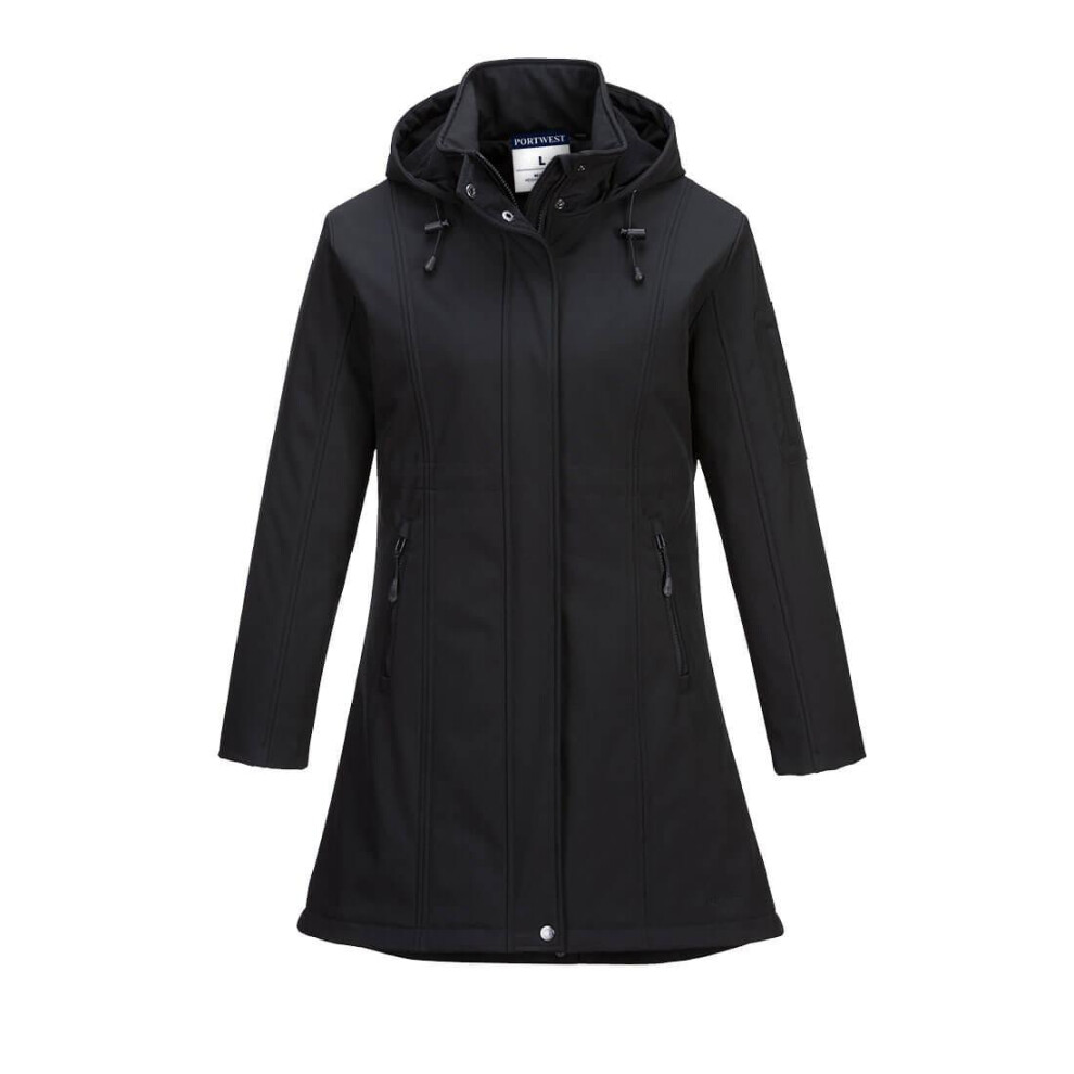 (L, Black) Portwest Womens/Ladies Carla Soft Shell Jacket