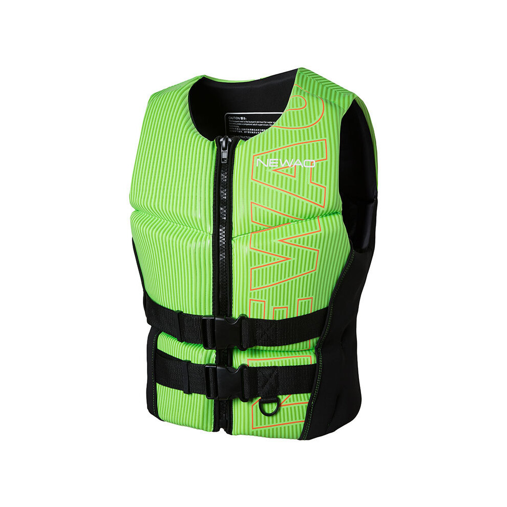 (0125 Green, XXXL (75-105 KG)) Life Vest for Adults Jet Ski Kayak KiteSurf Life Jacket