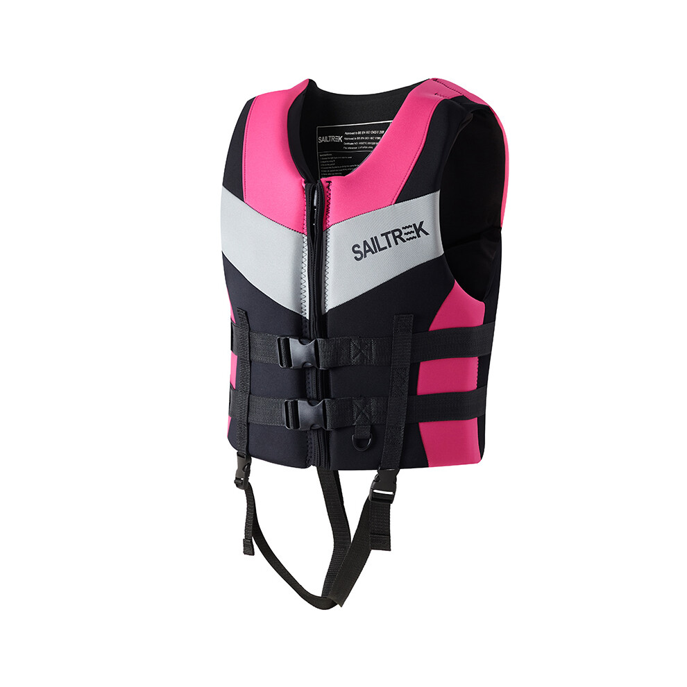 (ST801 Pink, L (55-65 KG)) Life Vest for Adults Jet Ski Kayak KiteSurf Life Jacket