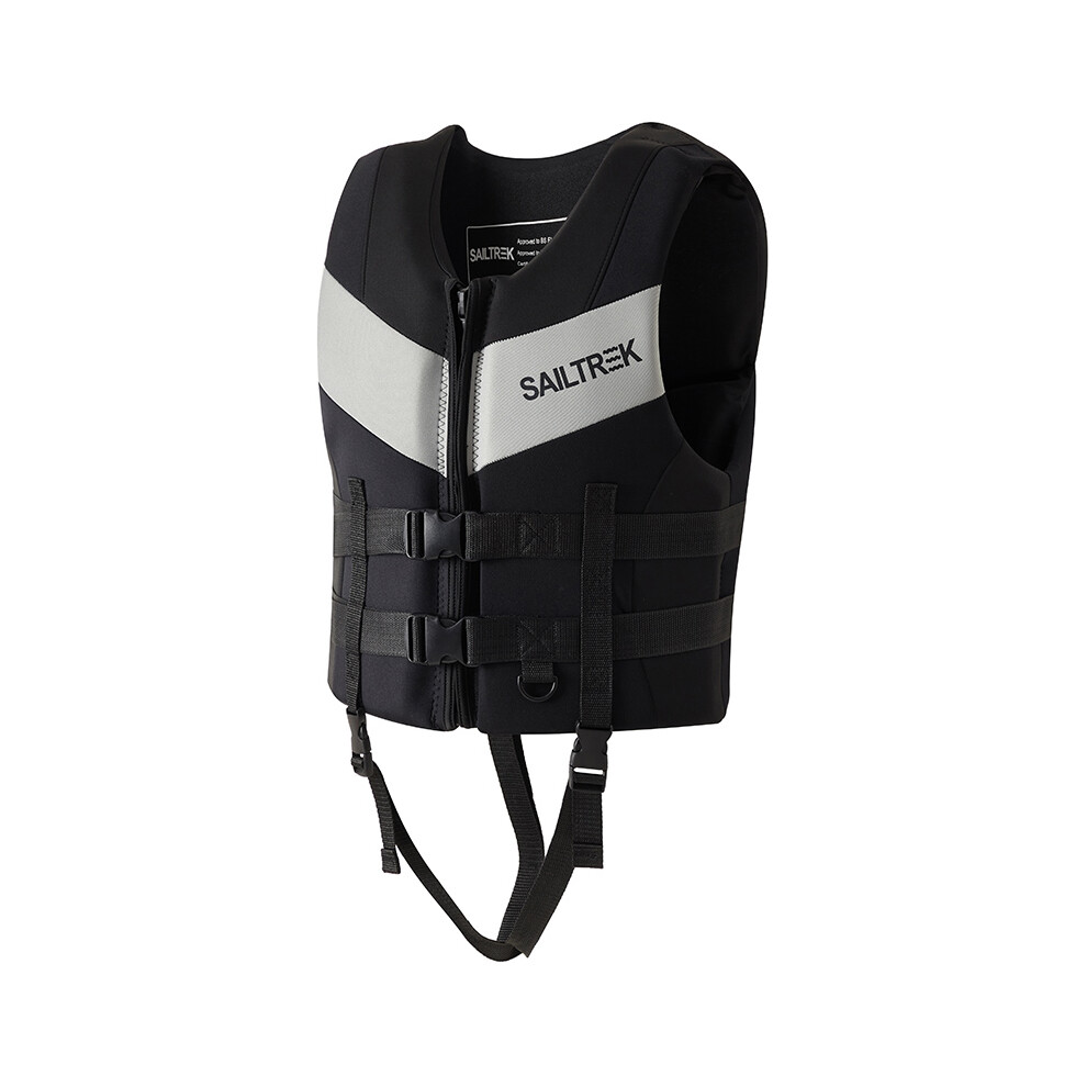 (ST801 Black, XXXL (75-105 KG)) Life Vest for Adults Jet Ski Kayak KiteSurf Life Jacket