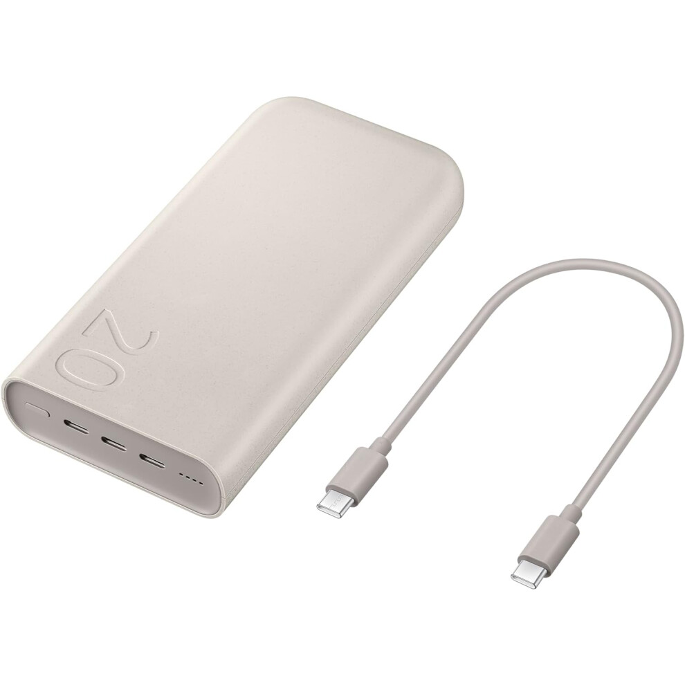 Samsung 20000mAh 45W 3 USB C Port Super Fast PD Battery Pack Beige