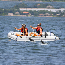 UK 10ft PVC Inflatable Fishing Boat Portable Raft For Adults 2 Man Sib Rib Boat