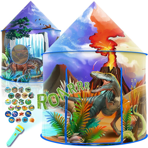 Dinosaur Discovery Kids Play Tent An extraordinary adventure dinosaur tent, pop-up tent for kids, dinosaur toys for kids gifts for girls and boys