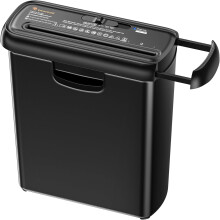 (6 Sheet) 6 Sheet Strip Cut Paper Shredder, Small Shredder for Home Use, Can be Used Without Trash Can, Retractable Arm Design with Overheating Protection