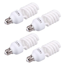 4x Compact E27 220v 5500k 45w Photo Studio Bulb Video Photography Daylight Light Lamp White