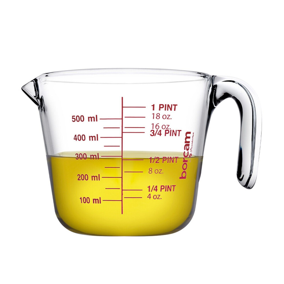 1L Clear Glass Measuring Mixing Jug in ML Oz Pints Kitchen