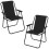 URBN Living (2, Black) Garden Patio Metal Folding Spring Deck Chairs 1