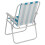 URBN Living (2, White & Blue Stripe) Garden Patio Metal Folding Spring Deck Chairs 5
