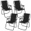 URBN Living (4, Black) Garden Patio Metal Folding Spring Deck Chairs 1