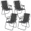 URBN Living (4, Grey) Garden Patio Metal Folding Spring Deck Chairs 1