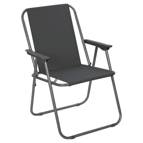 URBN Living (4, Grey) Garden Patio Metal Folding Spring Deck Chairs 2