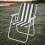 URBN Living (4, Black & White Stripe) Garden Patio Metal Folding Spring Deck Chairs 4