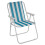 URBN Living (4, White & Blue Stripe) Garden Patio Metal Folding Spring Deck Chairs 3