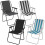 URBN Living Garden Patio Metal Folding Spring Deck Chairs 1