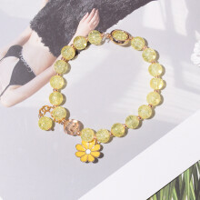Small yellow Daisy plastic bracelet jewelry trinkets
