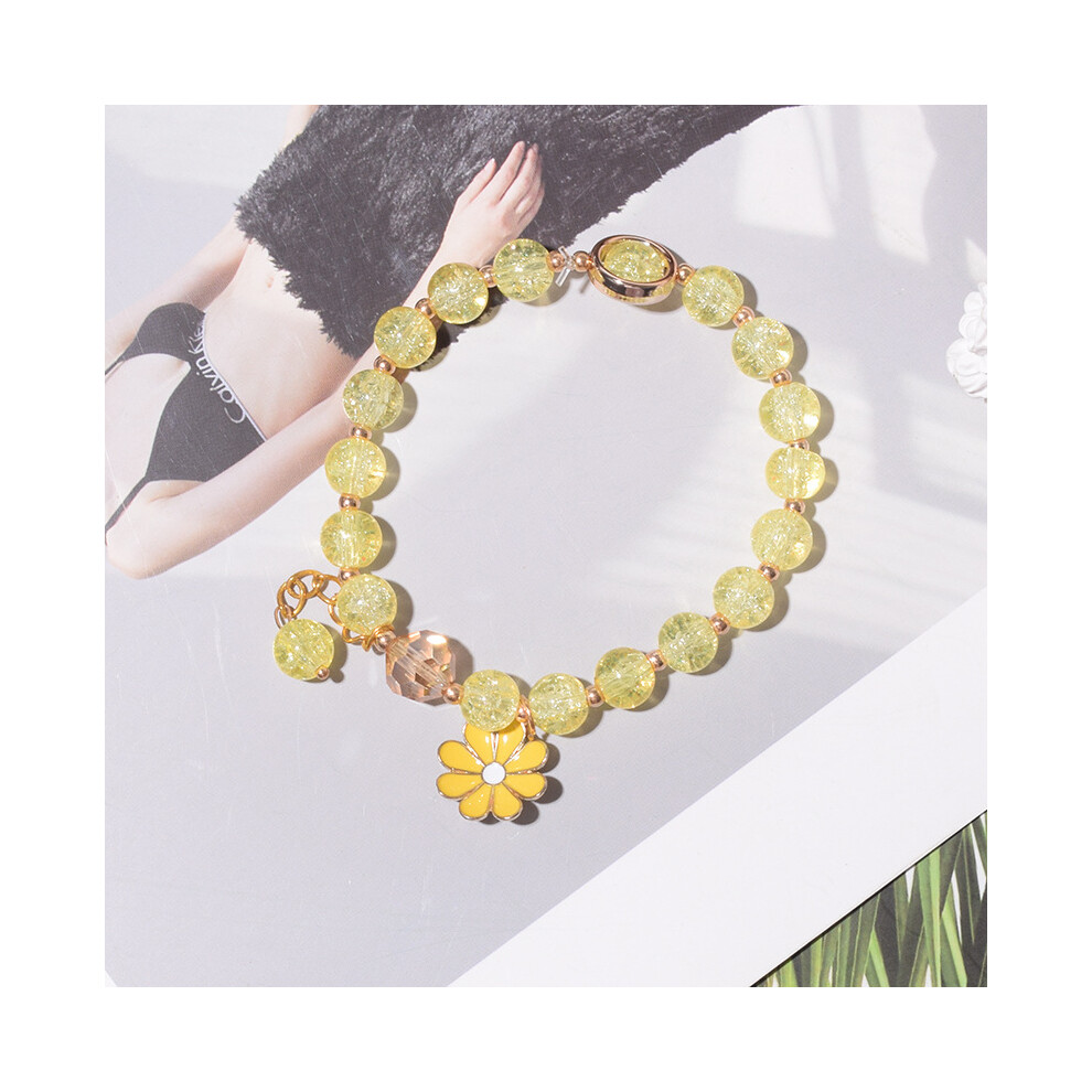 Small yellow Daisy plastic bracelet jewelry trinkets
