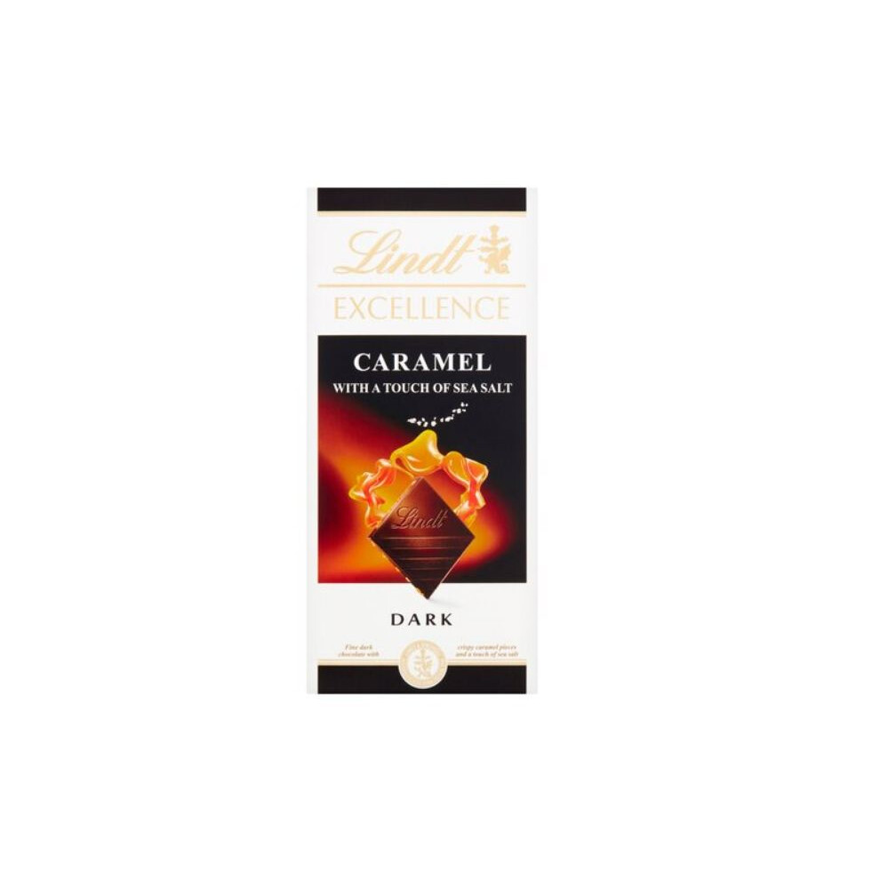 Lindt Excellence Caramel With Touch Of Sea Salt 100G (PACK OF 3)