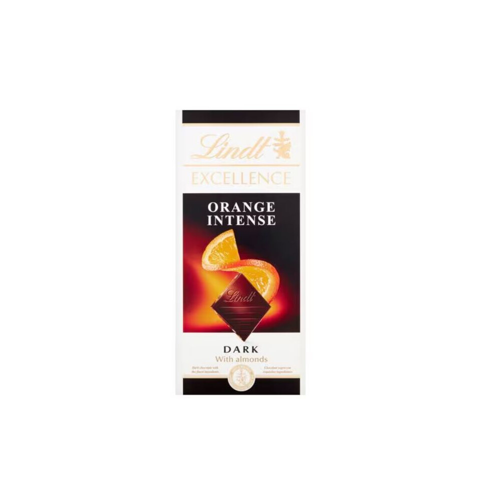 Lindt Excellence Dark Orange Intense Chocolate Bar 100G (PACK OF 3)