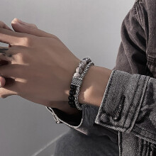 Titanium steel boys bracelet Hip hop cool simple accessories