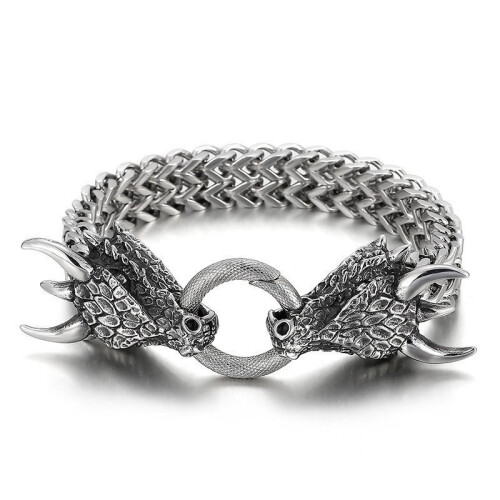 Chain bracelet Retro personality Viking Wolf head bracelet